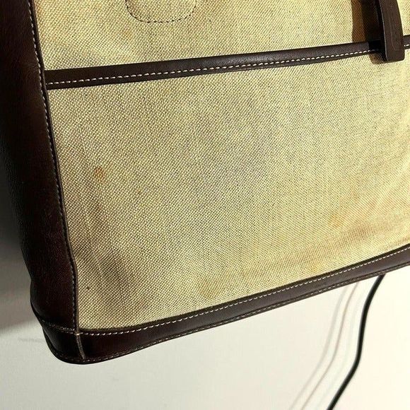 Vintage 1998 Coach Usa‎ Canvas Leather Hand Bag D9X6121 - Picture 3 of 8